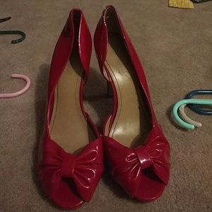 Red peep toes